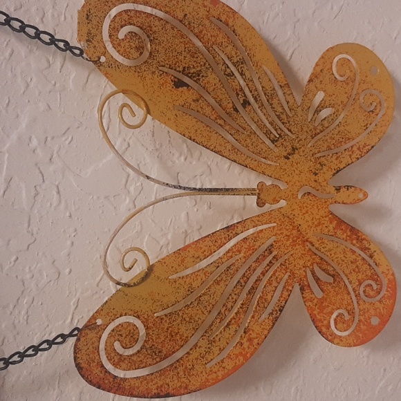 Handmade Butterfly Wall Art Metal 3D "Butterfly Welcome" Hanging Decorations - Picture 3 of 9